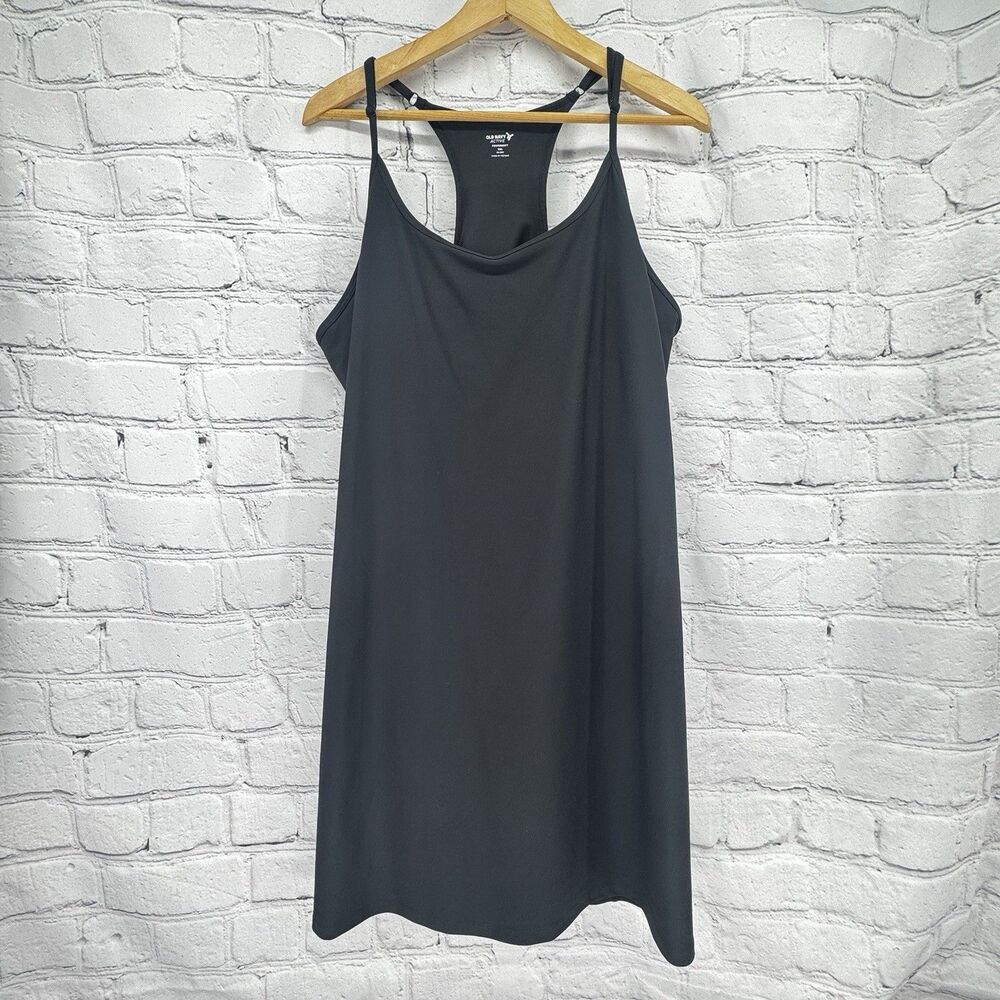NWT Old Navy Active Powersoft Dress XXL Black Shelf Bra Athleisure
